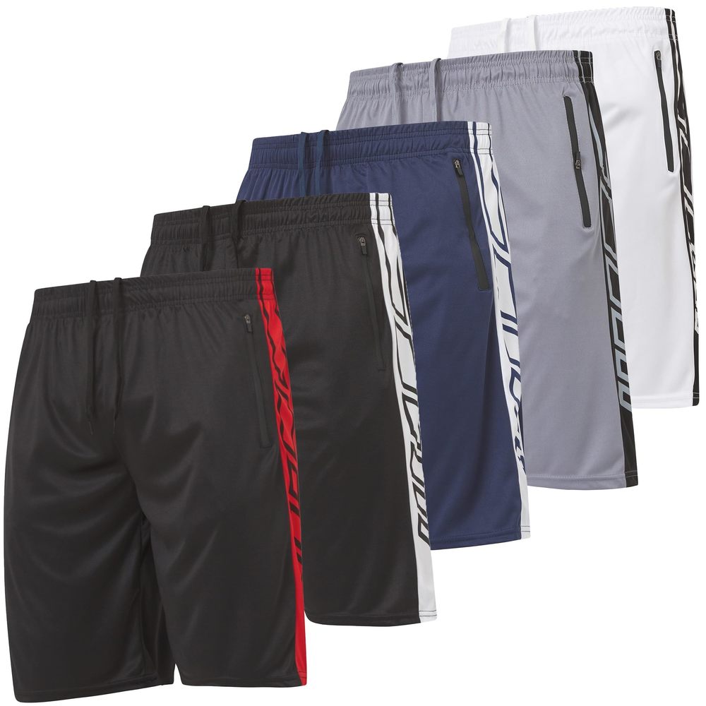 NEW Ultra Performance Mens 5 Pack Athletic Running Shorts, Basketball Gym Workou